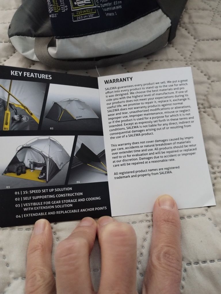 Трекинг палатка Salewa Litetreck III, чисто нова