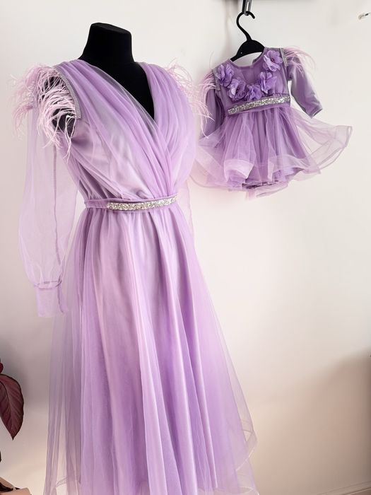 Set rochie mama fiica botez rochii pe comanda