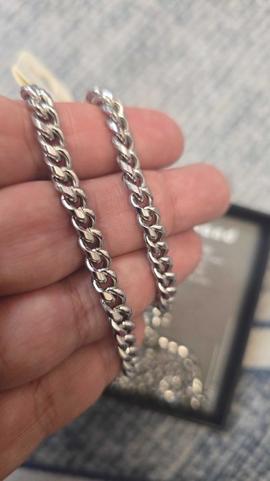 Set colier barbati, otel inoxidabil, cuban