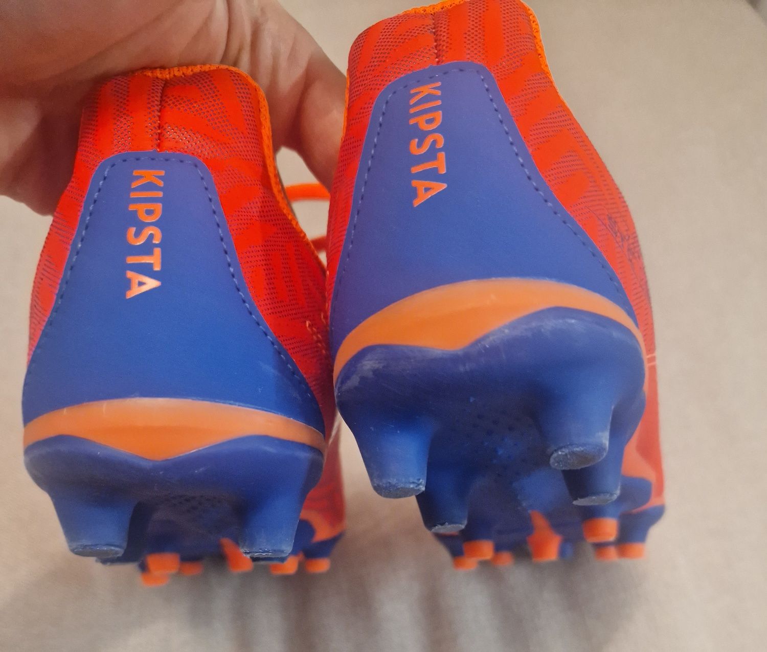 Детски бутони  за футбол viralto i mg/ag, с връзки, оранжево/синьо