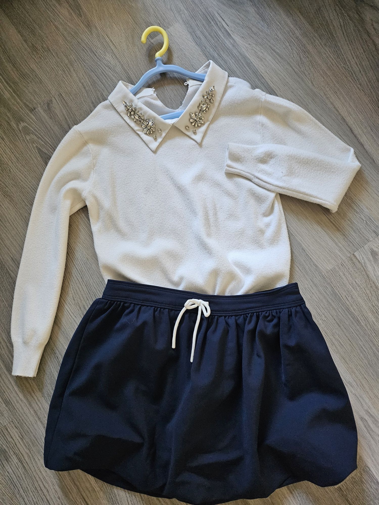 Haine Zara 11-12 ani Camasa+Fusta+cardigan