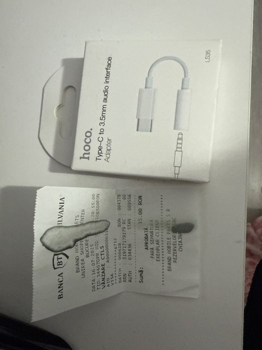 Cablu Type C to 3.5 mm audio interface