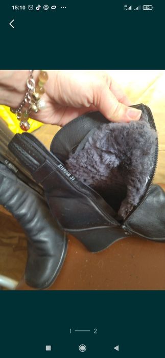 Сапоги женские зимние кожаные мех натуральный