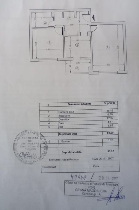 Apartament doua camere, 54mp, Pitesti