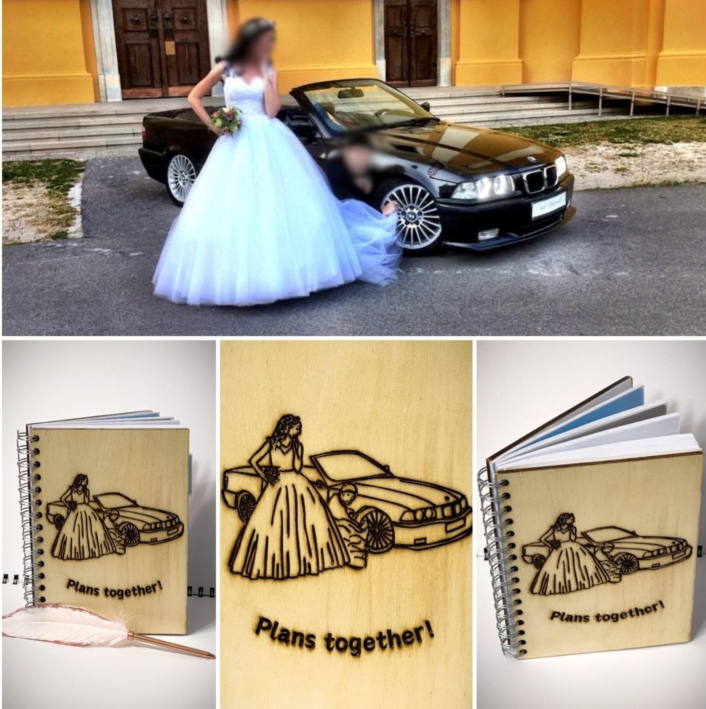 Agenda lemn, personalizata prin gravare laser (cadou personalizabil)