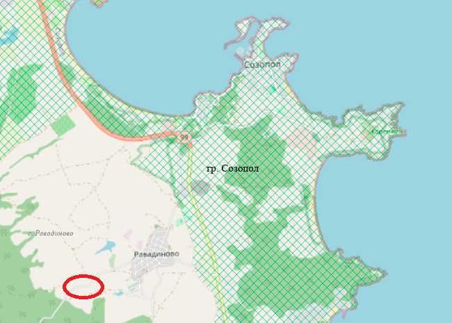 ПАРЦЕЛ ВЪВ ВИЛНА ЗОНА /Нива Кат. V/, Халваджи Дол, Равадиново, Созопол