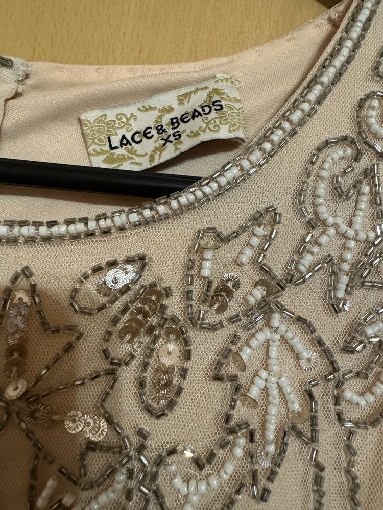 Rochie lunga eleganta Lace & Beads marime XS