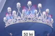 Coronita perle si fluturi pt domnisoare de onoare
