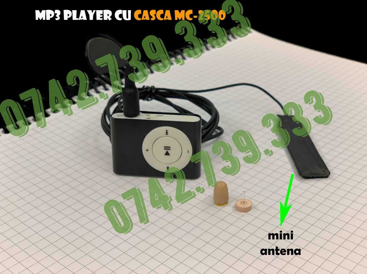 Mp3 Player Casti de copiat Nedetectabile Casca pentru Copiat la Examen