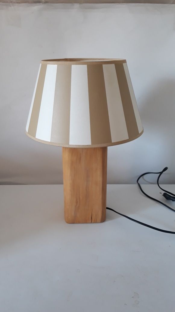 Lampa veioza lemn masiv Suedia mid century