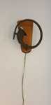 Accesoriu decor aplica lampa vintage colectie alama lemn Franța 1940