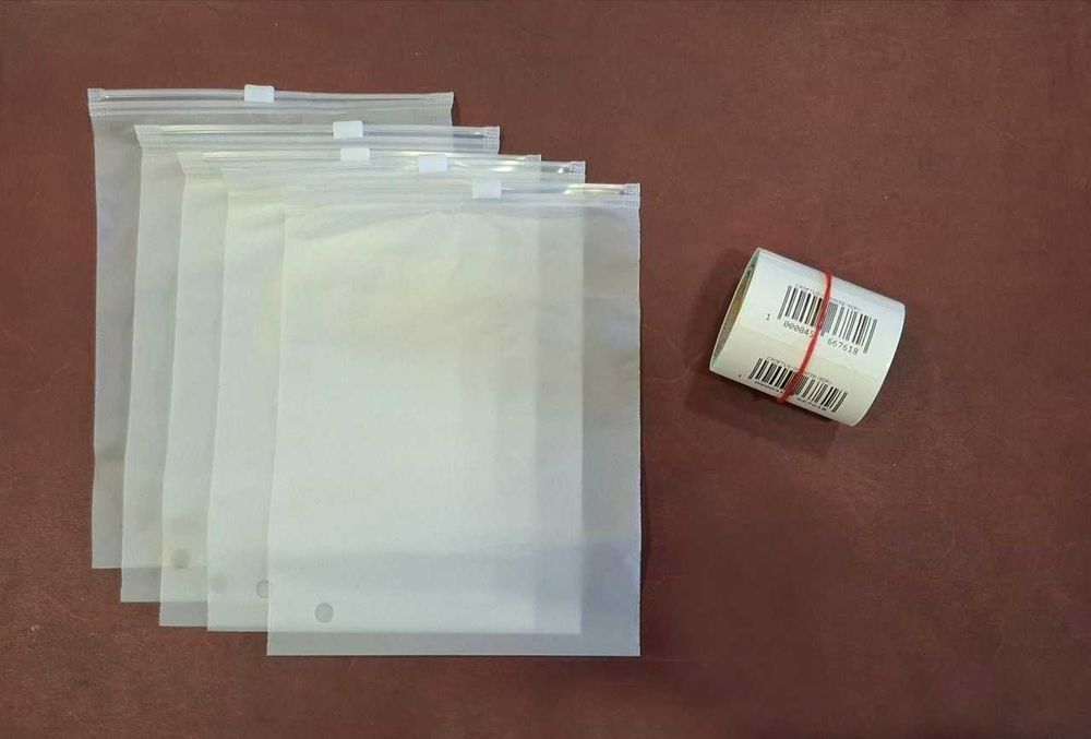Упаковка товаров для маркетплейса UZUM, штрих код, zip lock пакеты