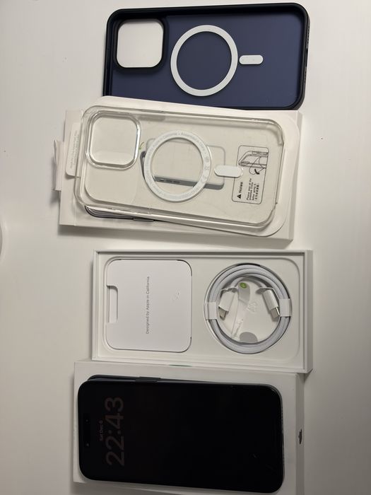 Iphone 15 pro max blue titanium 256GB garantie