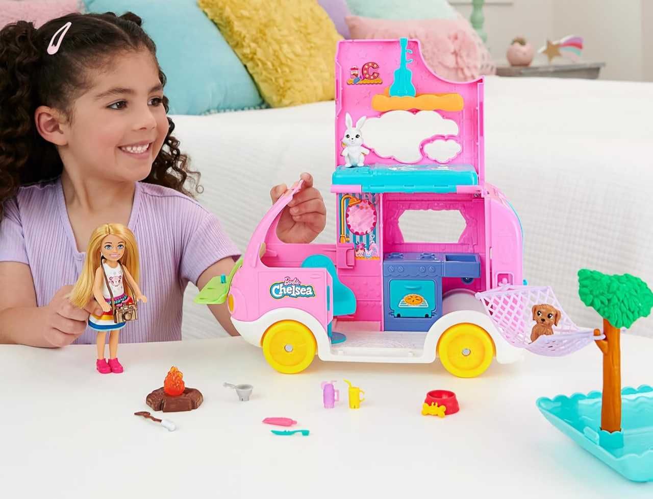 Barbie Camper игровой набор Челси 2 в 1 с маленькой куклой