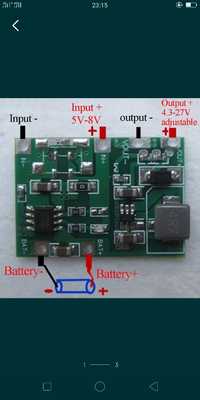 Контроллер повышающий + Зарядка Li-on Li-Po 4.2в до 27в