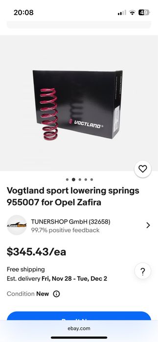 Vand set arcuri noi  Opel Zafira/Fiat Chroma diesel