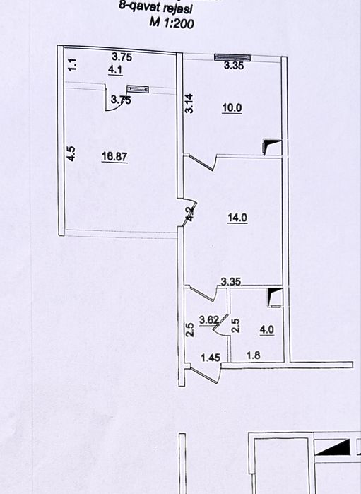 Термез шахрида 2 хоналик кварита сотилади