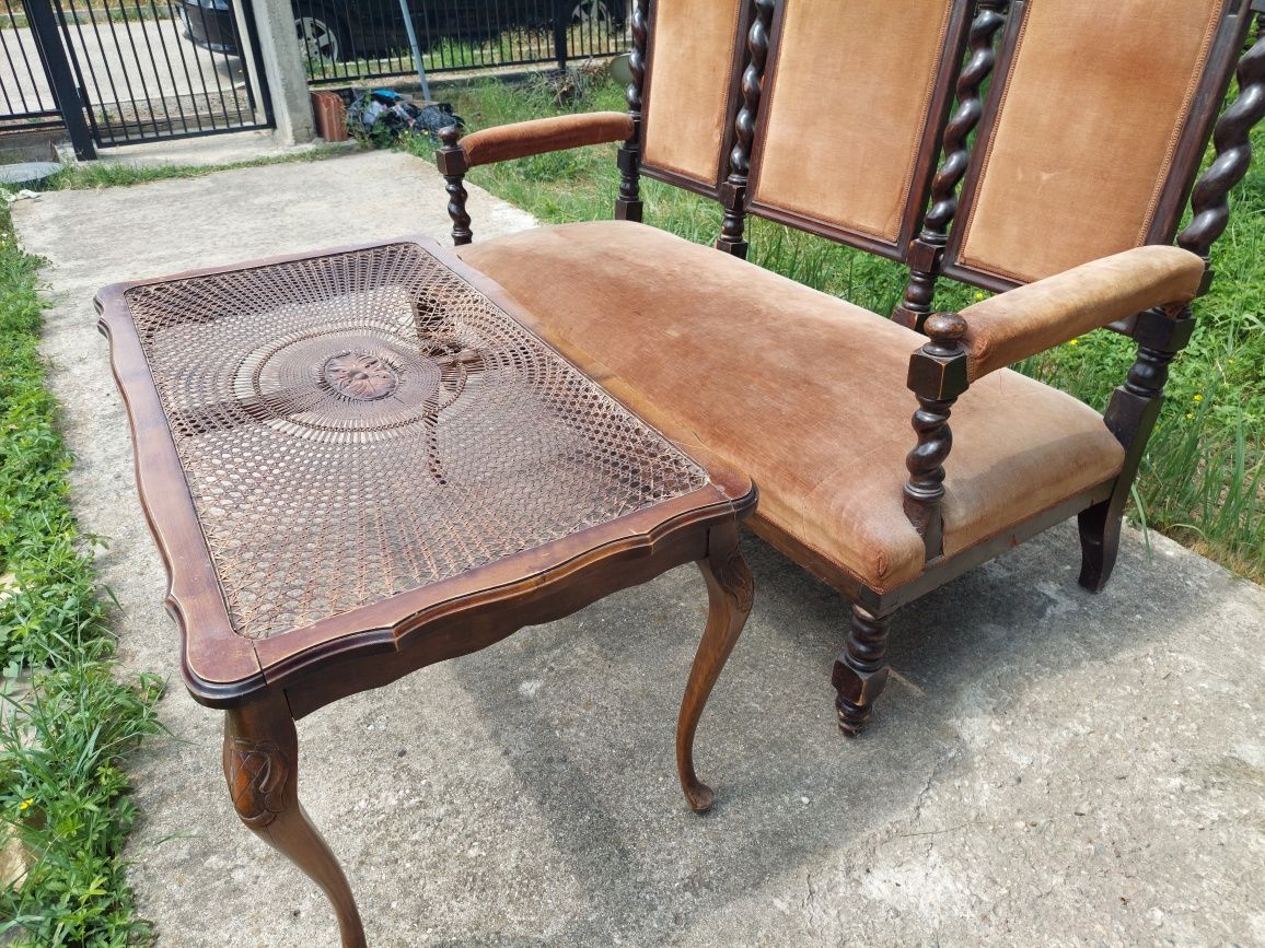 Canapea vintage lemn