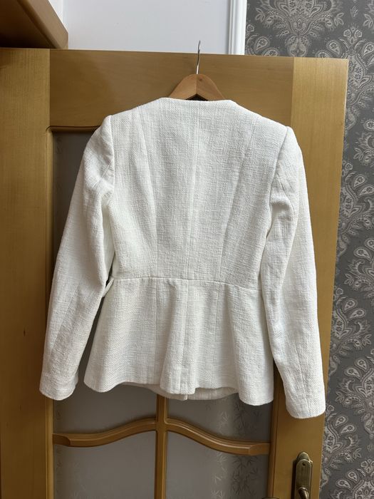 Sacou Zara tweed alb