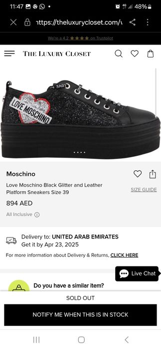 Vând adidadi originali Moschino cu platforma  nr 37