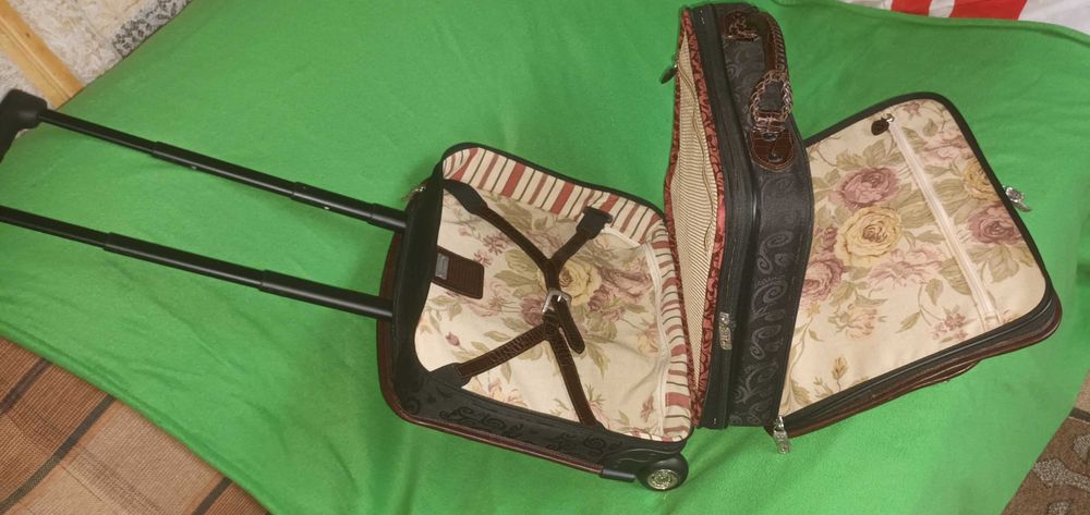 Geanta voiaj/troller Brighton Deluxe (cu piele de crocodil)
