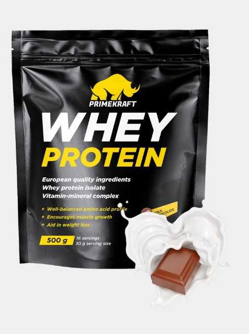 Oqsil Whey Protein, sutli shokolad, izolyat + zardob, 500 g