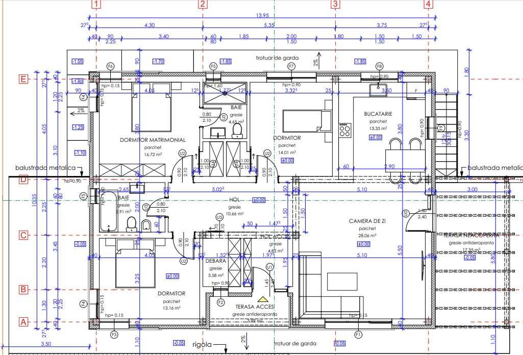 Vand casa tip parter cu 4 camere in Chinteni