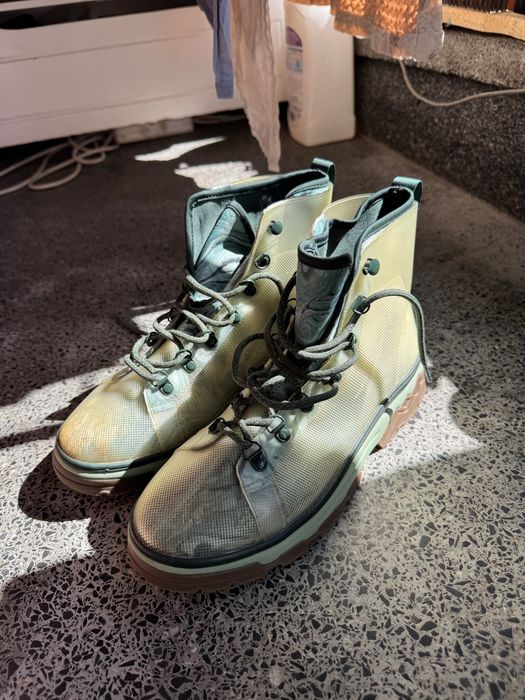 Scotch & Soda,Боти Abbasi с шарка тип батик, Бледозелен, прозрачен, 41