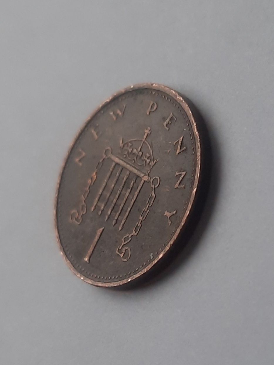 Moneda 1 new penny din anul 1981