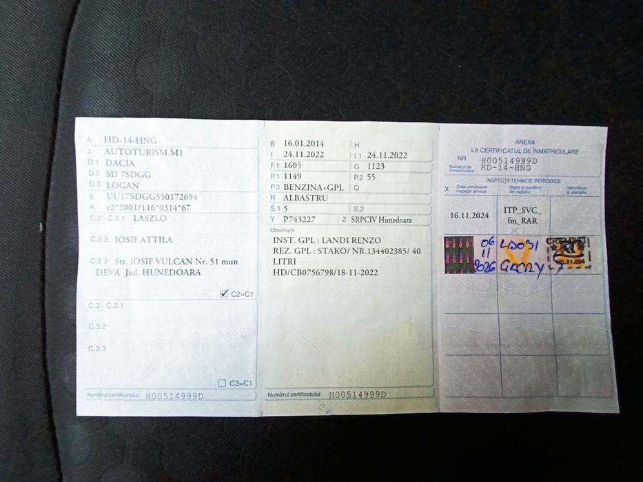Vand Dacia Logan MCV 2014 benzina+GPL