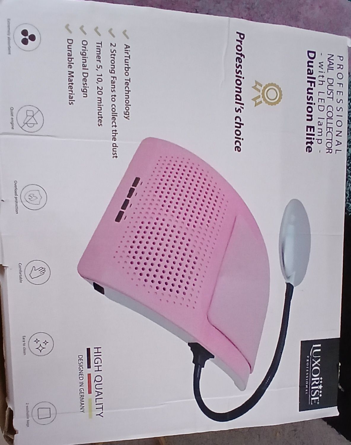 Aspirator unghii cu lampa Luxorise