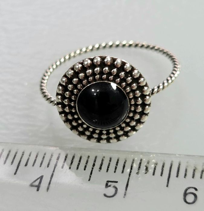 Inel din argint cu piatră naturală onix