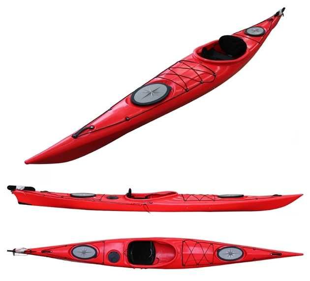 Caiac sport turistic cu un loc – 505 cm, cu cârmă și pedale reglabile