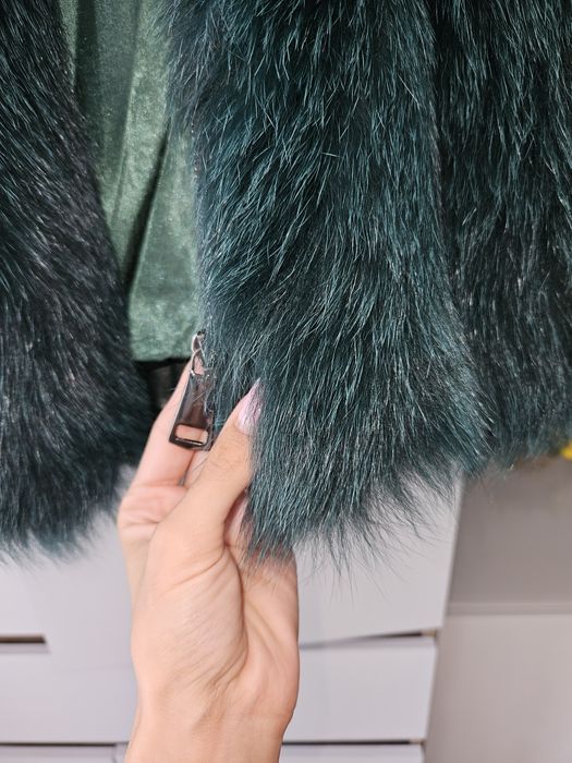 Кожено палто ГОЯ естествен косъм