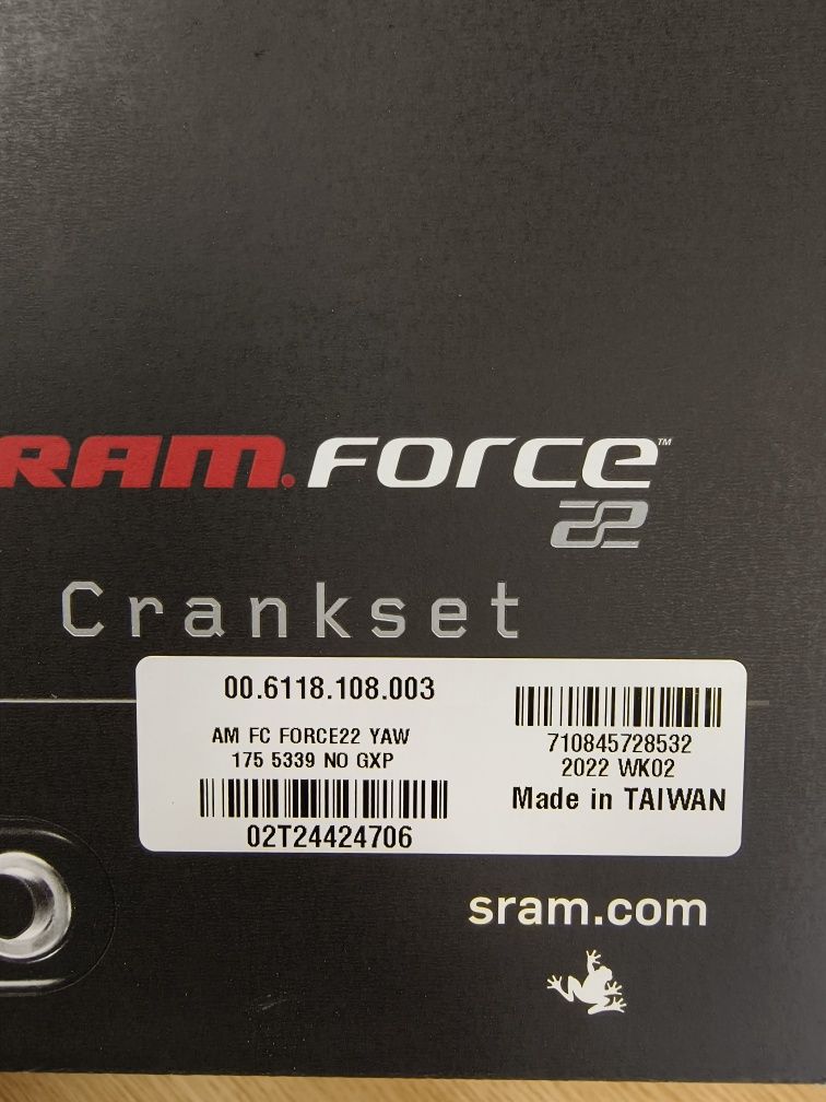 Шосейни курбели SRAM Force 22 53/39 GXP 175mm
