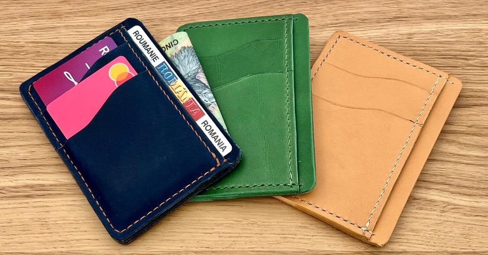 Vand portofel minimalist din piele
