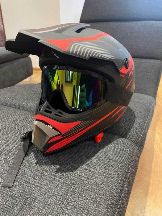 Casti moto off road/atv/enduro+ochelari cadou