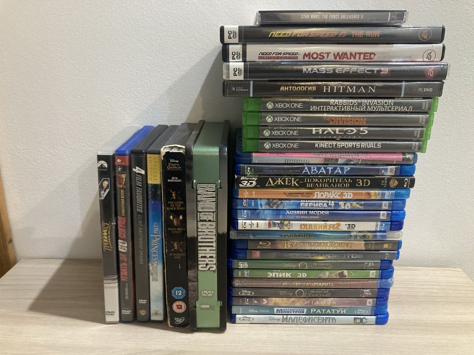 Диски Xbox One,pc, blu ray, dvd фильмы