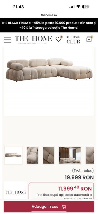 Vand coltar folosit 6 luni de zile