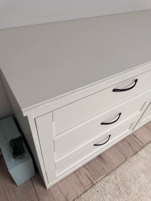Comoda ikea, 6 sertare , alba, 161x81