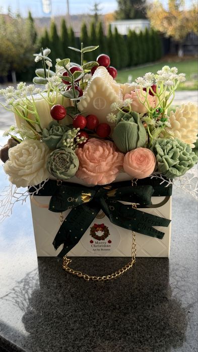 Buchet din ceară de soia parfumată – cadoul perfect, handmade!