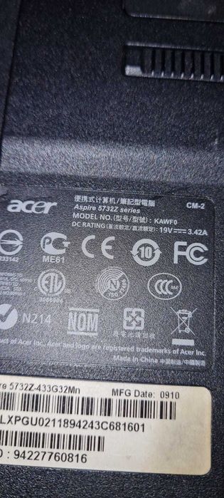 Vand Laptop Acer Aspire 5732Z