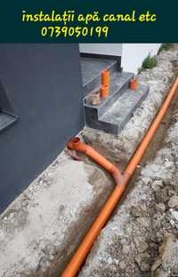 Firmă execut lucrări de instalații canalizare și apă
