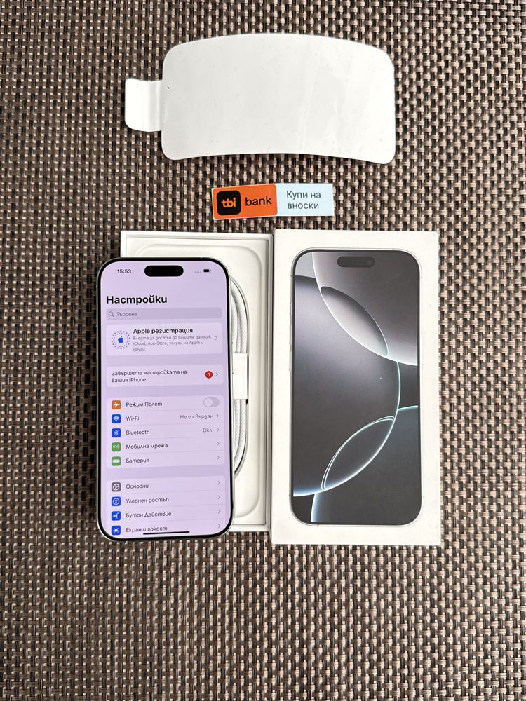 КАТО НОВ!/*ЛИЗИНГ*/ iPhone 16 Pro 128Gb White Titanium / Айфон