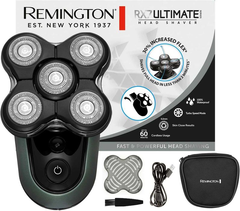 Нова Водоустойчива Самобръсначка за Глава Remington RX7 XR1600 Ultimat