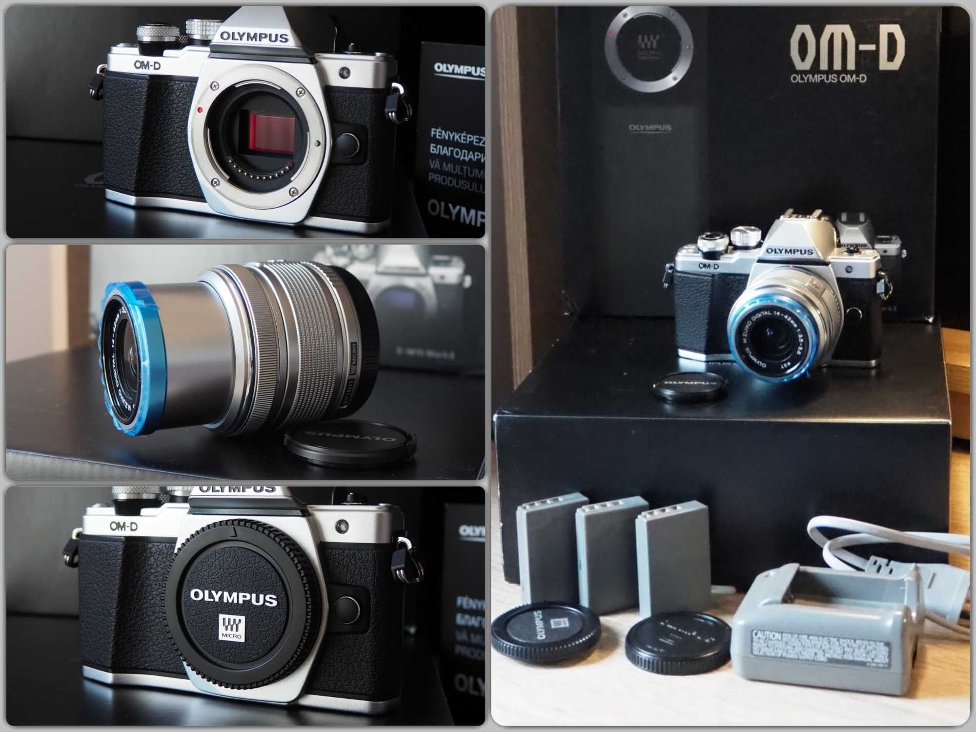 Olympus OM-D E-M10 Mk.II body only, 3 baterii si accesorii