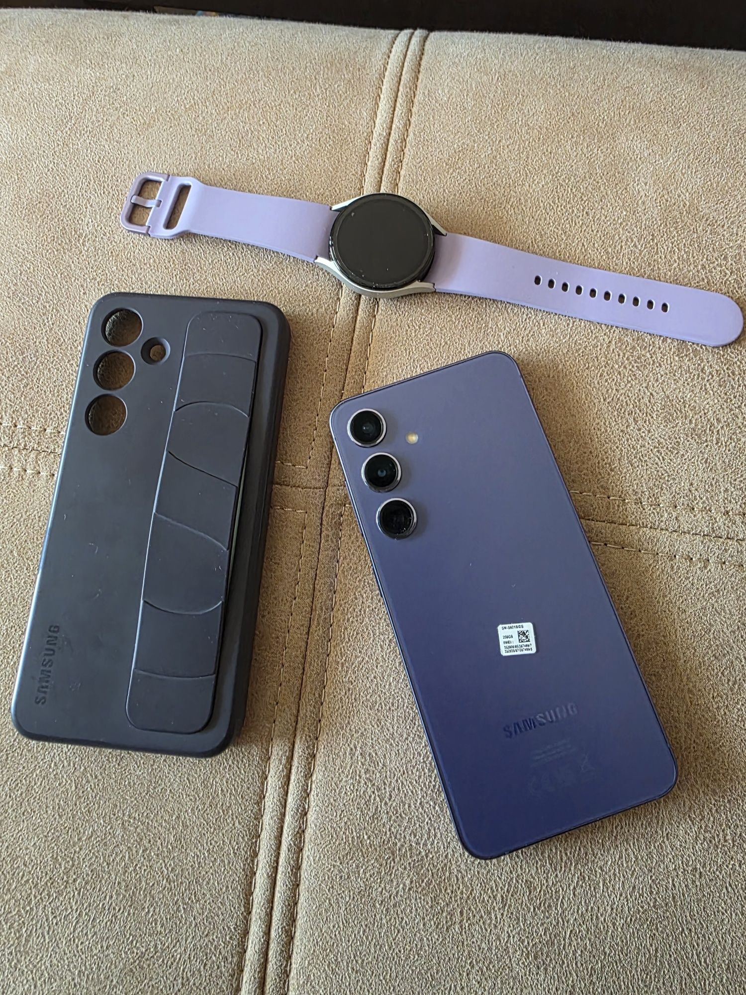 Samsung S24 Cobalt Violet 256 GB, Dual Sim и Samsung Watch 5 40 mm