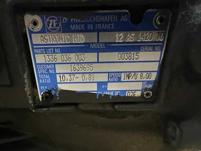 Cutie de viteze ZF Astronic 12AS1420 TO DAF XF95 - Piese de schimb DAF