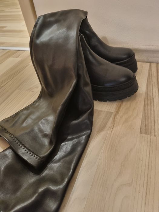 Черни ботуши над коляното, 36 номер