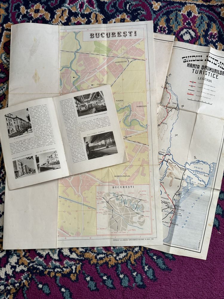 Carti 1960-1970 G. Oprescu + altele (harti / mic indreptar Bucuresti)